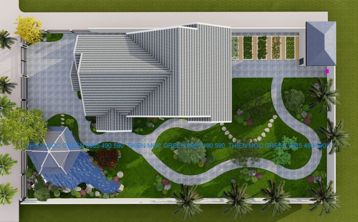 Thi công hồ cá Koi lót bạt nhựa HDPE